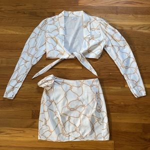 WeWoreWhat bisou top and skirt